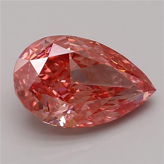 3.37 Ct. Fancy Vivid Pink Pear Lab Grown Diamond
