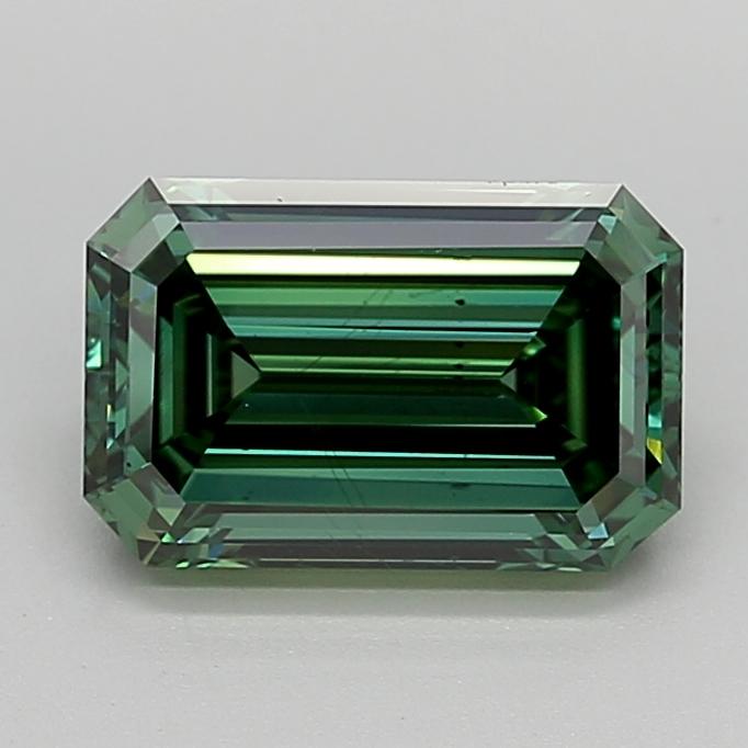 2.81 Ct. Fancy Vivid  Green Emerald Lab Grown Diamond