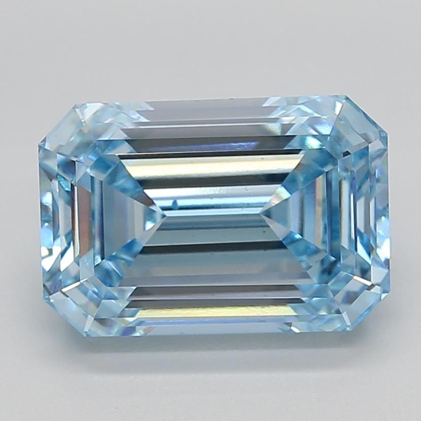 6.15 Ct. Fancy Intense  Blue Emerald Lab Grown Diamond