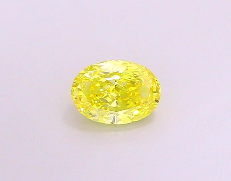 1.02 Ct. Fancy Vivid  Yellow Oval Lab Grown Diamond