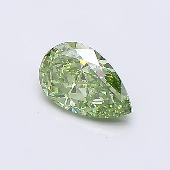 0.53 Ct. Fancy Vivid  Green Pear Lab Grown Diamond