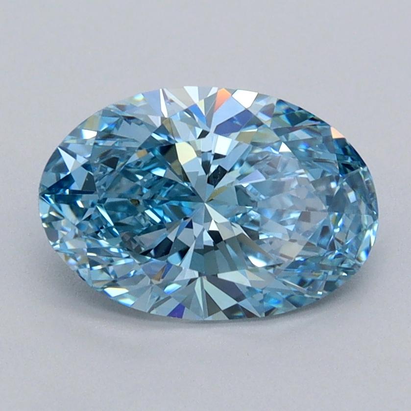 1.57 Ct. Fancy Vivid  Blue Oval Lab Grown Diamond