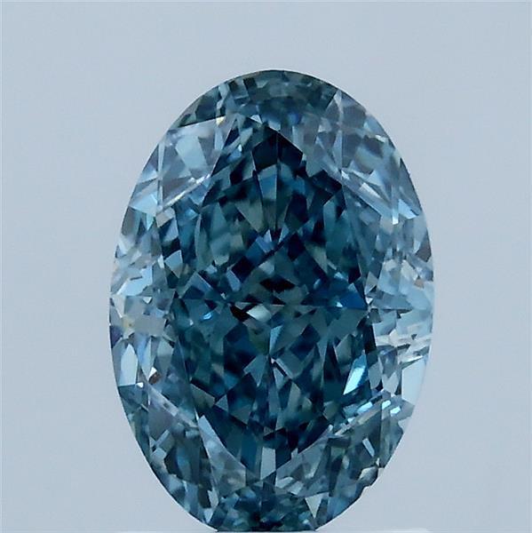 1.59 Ct. Fancy Vivid Blue Oval Lab Grown Diamond