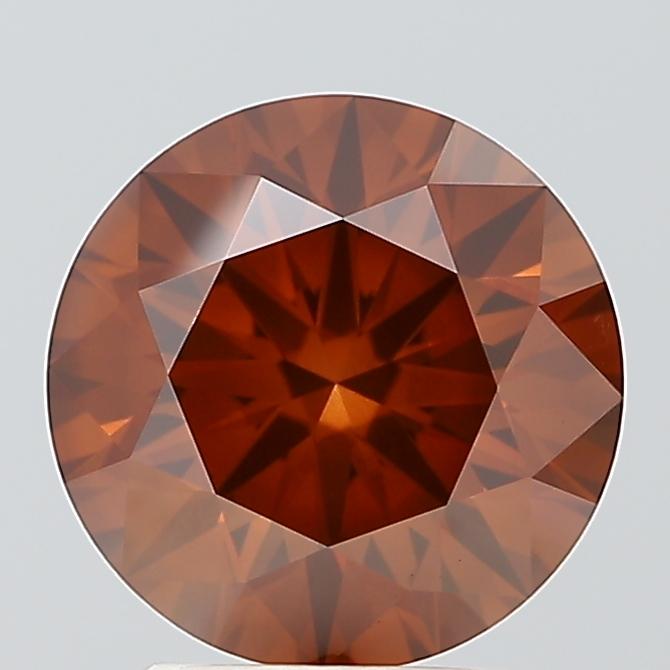 2.53 Ct. Fancy Deep Orange Round Lab Grown Diamond
