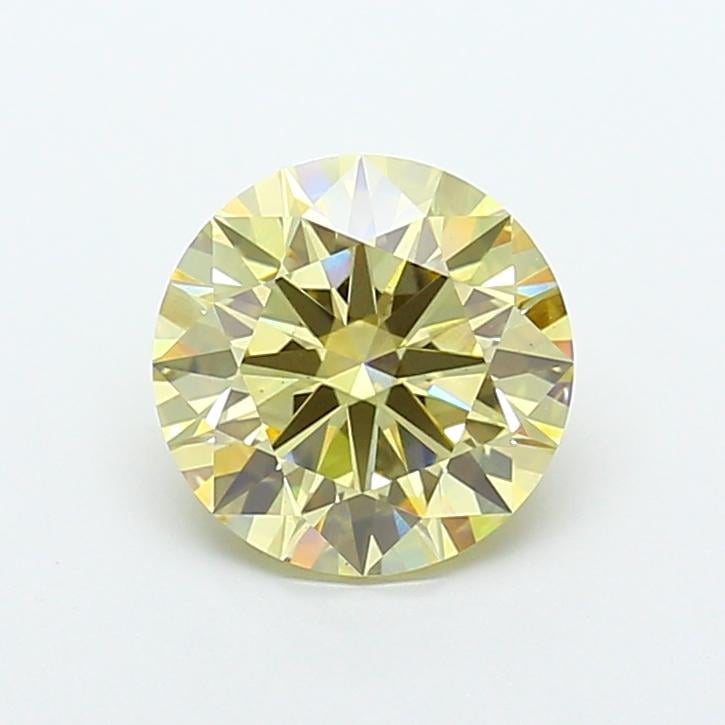 4.01 Ct. Fancy Light  Yellow Round Lab Grown Diamond