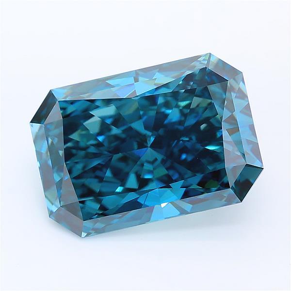7.10 Ct. Fancy Vivid Blue Radiant Lab Grown Diamond