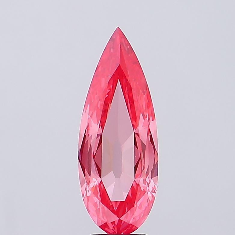 4.05 Ct. Fancy Vivid Pink Pear Lab Grown Diamond