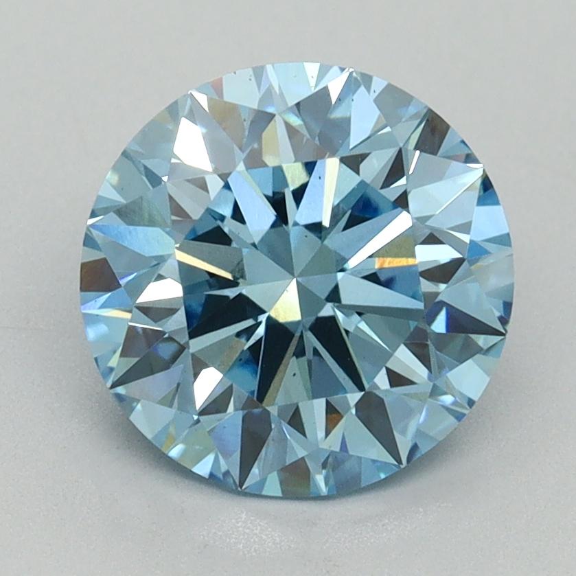 2.27 Ct. Fancy Vivid Blue Round Lab Grown Diamond