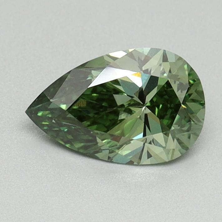0.70 Ct. Fancy Vivid Green Pear Lab Grown Diamond