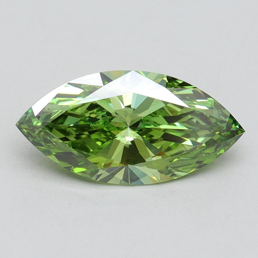1.50 Ct. Fancy Vivid Green Marquise Lab Grown Diamond