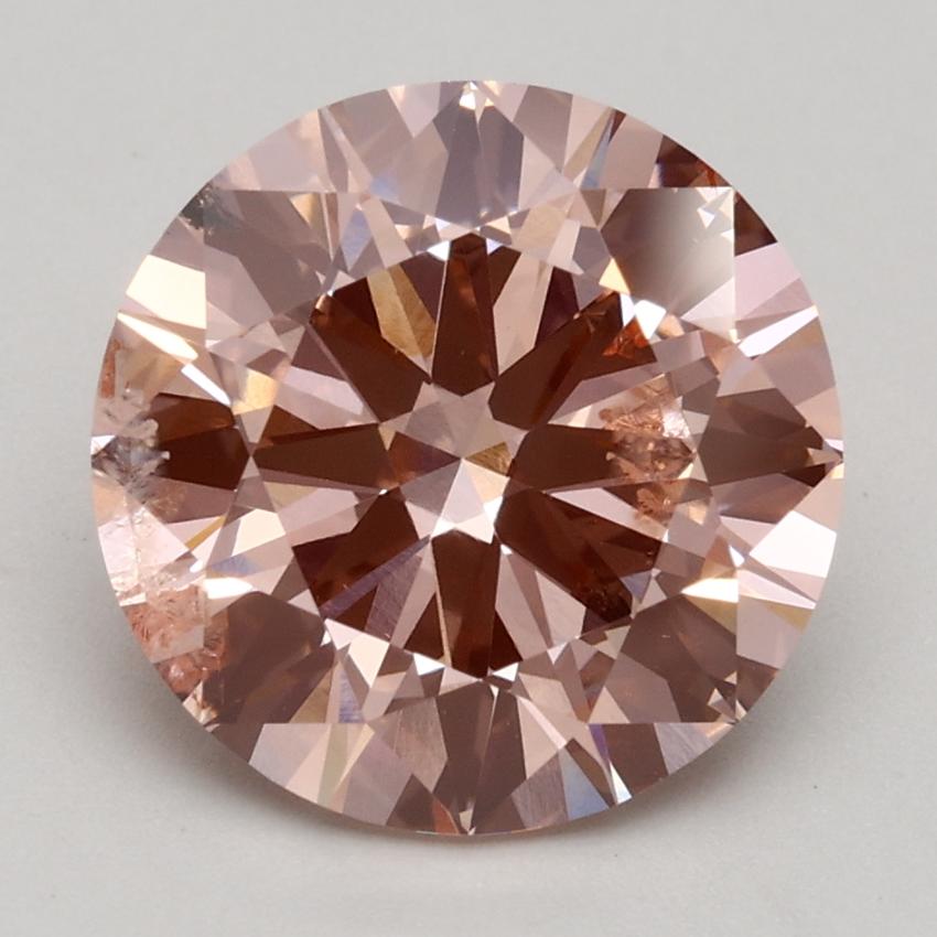 3.02 Ct. Fancy Intense Pink Round Lab Grown Diamond