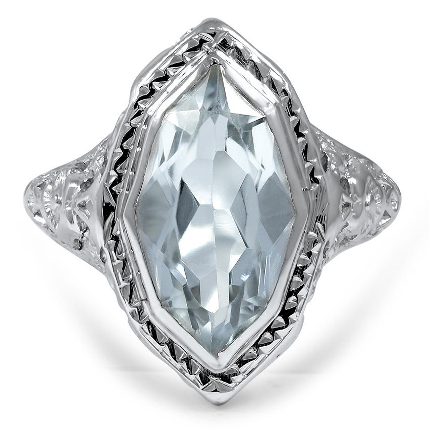 Edwardian Aquamarine Cocktail Ring