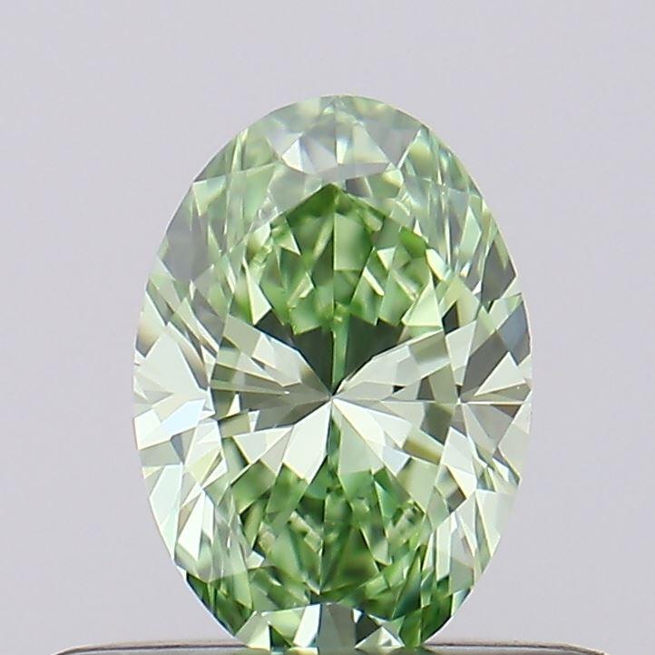 0.34 Ct. Fancy Vivid Green Oval Lab Grown Diamond