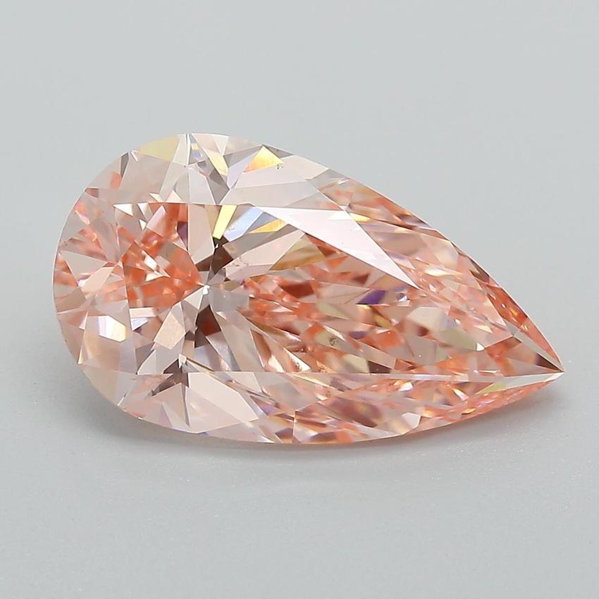 4.36 Ct. Fancy Vivid Pink Pear Lab Grown Diamond