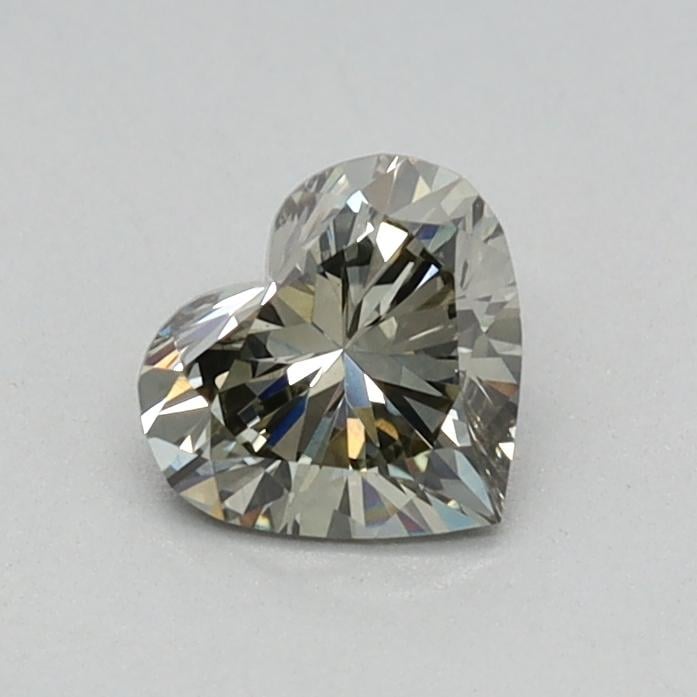 0.35 Ct. Fancy Light Gray Green Heart Lab Grown Diamond
