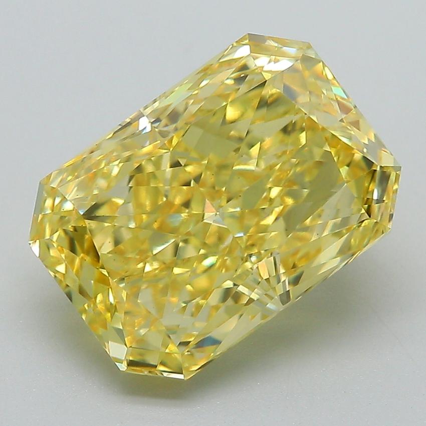 5.64 Ct. Fancy Vivid Yellow Radiant Lab Grown Diamond