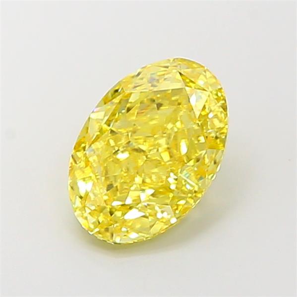 2.57 Ct. Fancy Vivid Yellow Oval Lab Grown Diamond