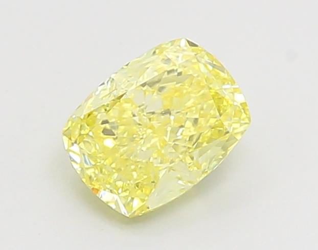 0.90 Ct. Fancy Intense  Yellow Cushion Lab Grown Diamond