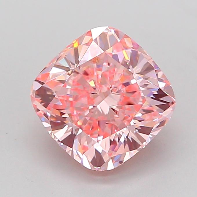 2.05 Ct. Fancy Vivid None Pink Cushion Lab Grown Diamond