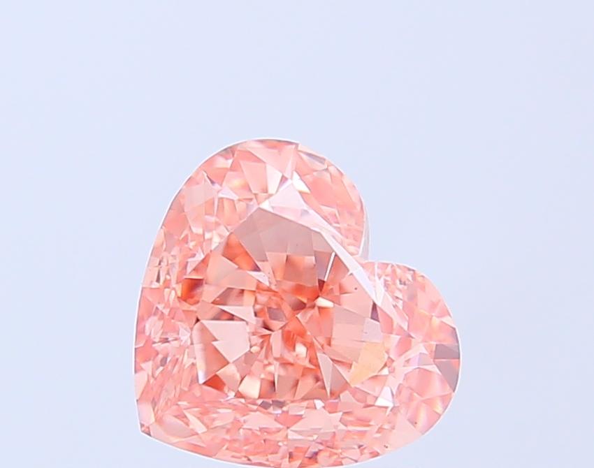 3.03 Ct. Fancy Intense Brownish Pink Heart Lab Grown Diamond