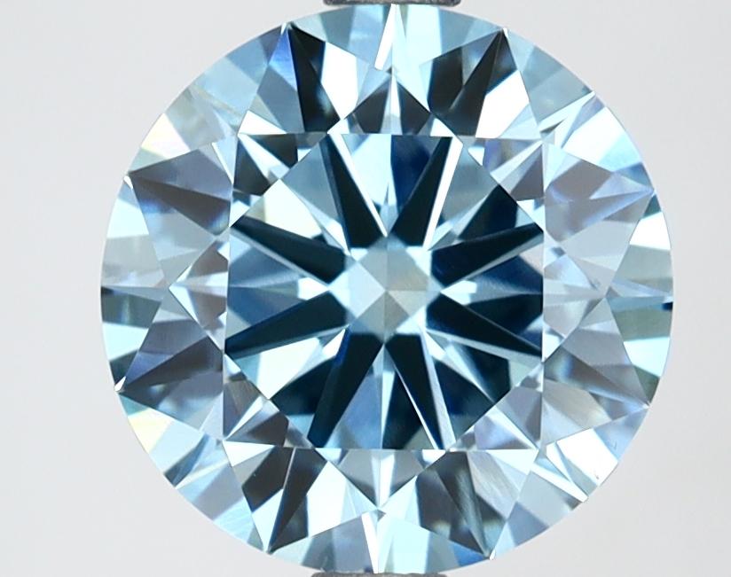 2.51 Ct. Fancy Vivid Blue Round Lab Grown Diamond