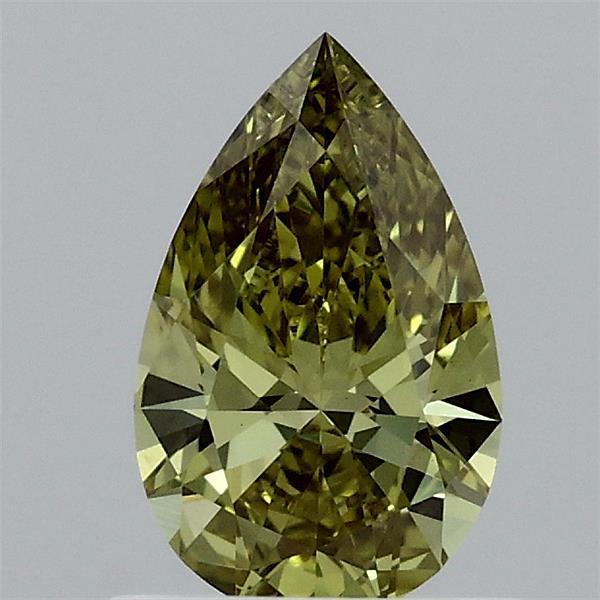 0.76 Ct. Fancy Vivid  Yellow Pear Lab Grown Diamond