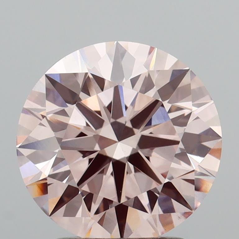 2.12 Ct. Fancy Brownish Pink Round Lab Grown Diamond