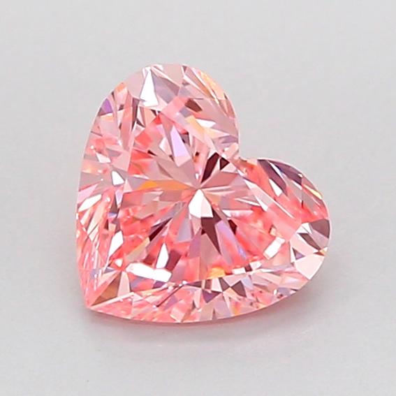 0.91 Ct. Fancy Intense Pink Heart Lab Grown Diamond