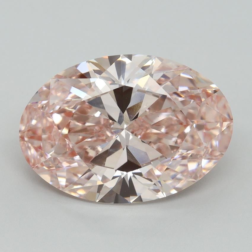 8.05 Ct. Fancy Intense Pink Oval Lab Grown Diamond