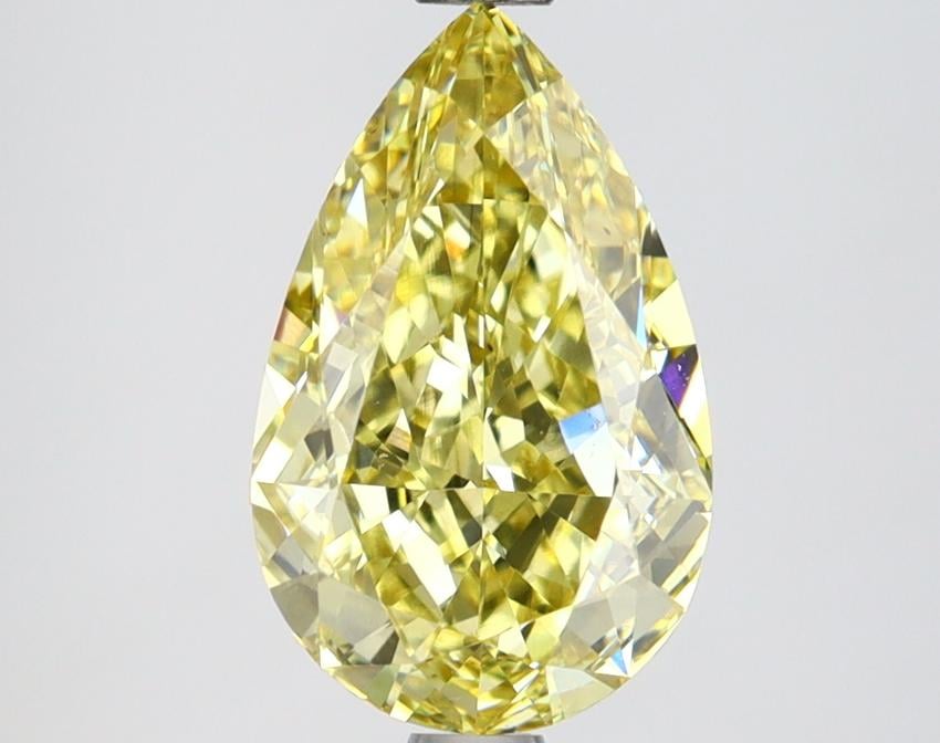 2.58 Ct. Fancy Intense Yellow Pear Lab Grown Diamond