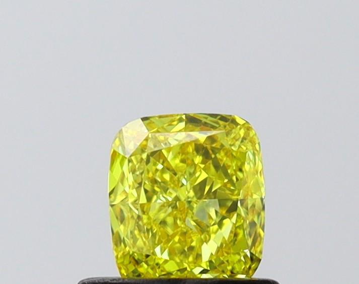 0.60 Ct. Fancy Vivid Yellow Cushion Lab Grown Diamond