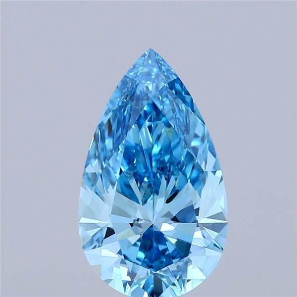 2.07 Ct. Fancy Vivid Blue Pear Lab Grown Diamond