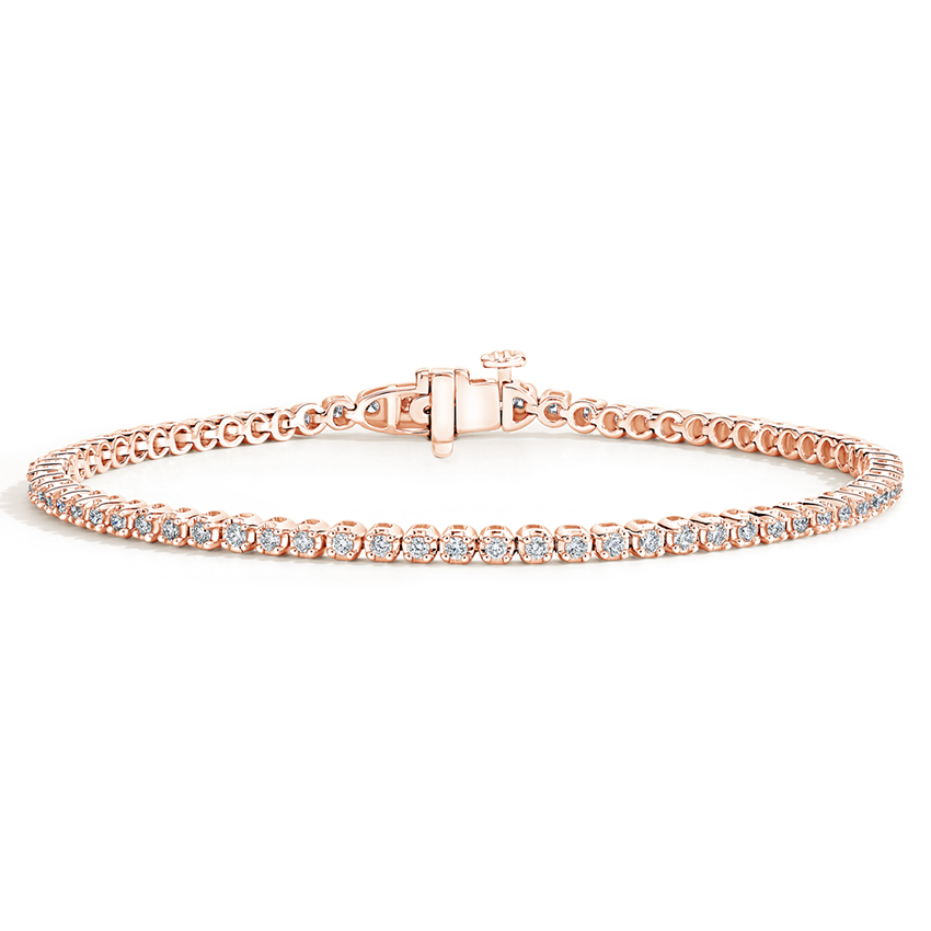 14K Rose Gold Diamond Tennis Bracelet (1 ct. tw.) | Brilliant Earth