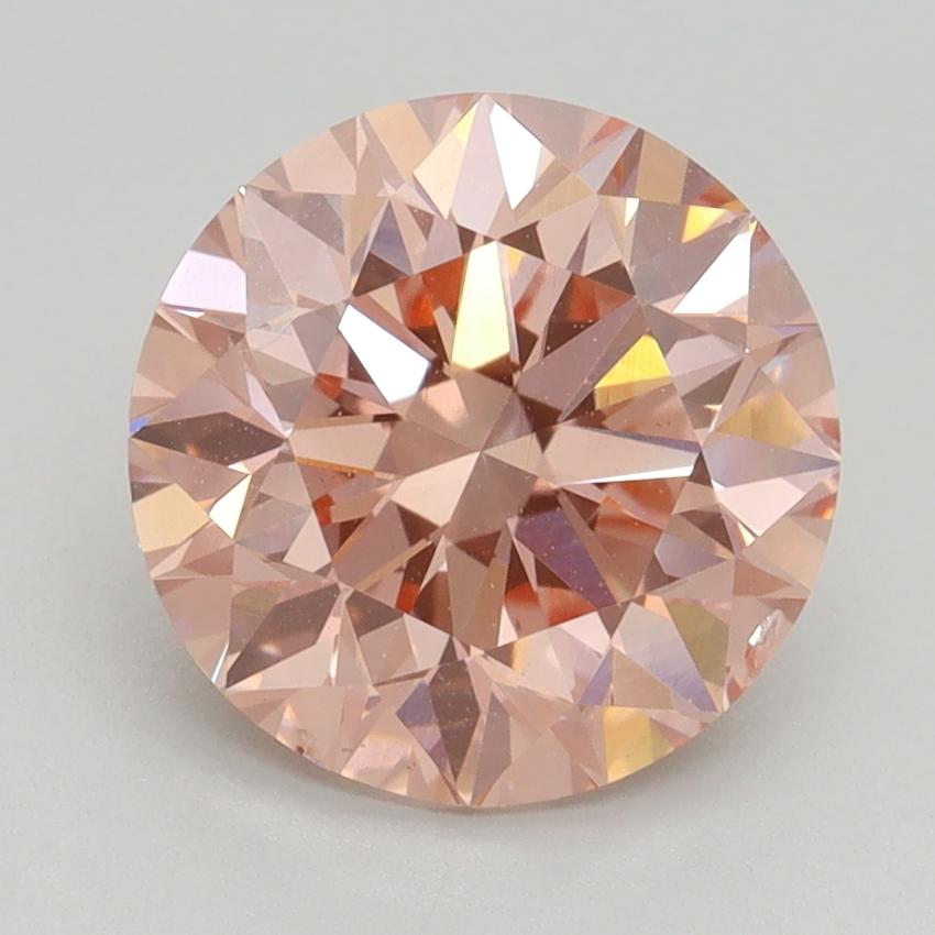 3.04 Ct. Fancy Intense Pink Round Lab Grown Diamond
