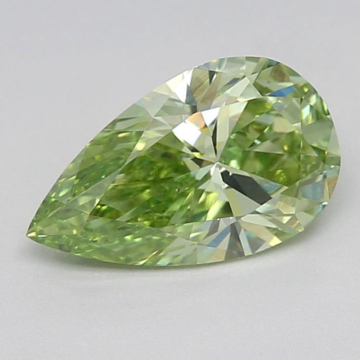 0.62 Ct. Fancy Vivid Green Pear Lab Grown Diamond