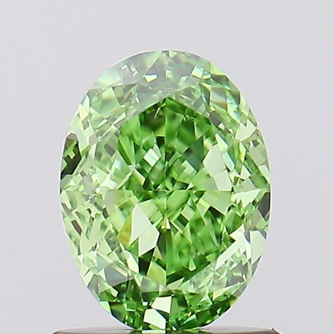1.06 Ct. Fancy Vivid Green Oval Lab Grown Diamond