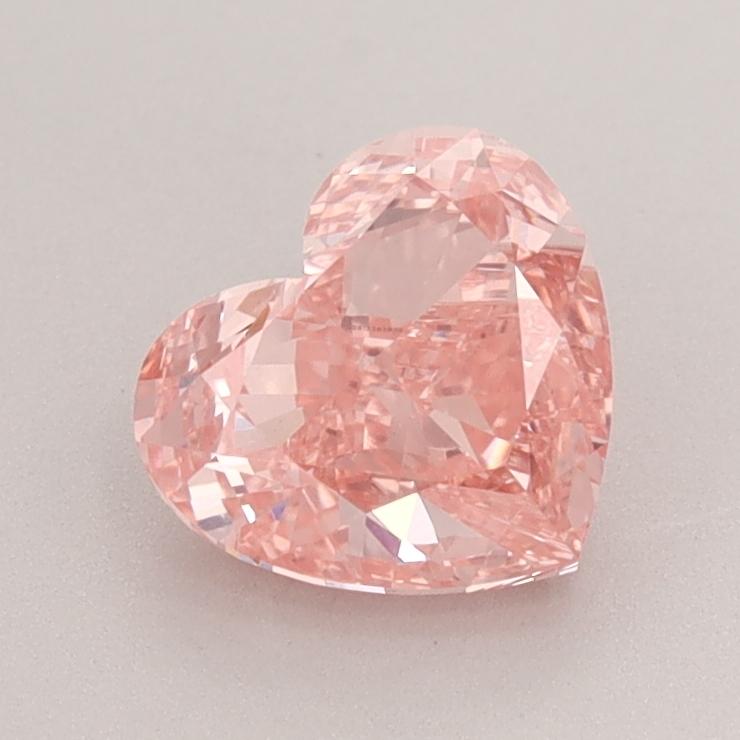 1.43 Ct. Fancy Vivid  Pink Heart Lab Grown Diamond