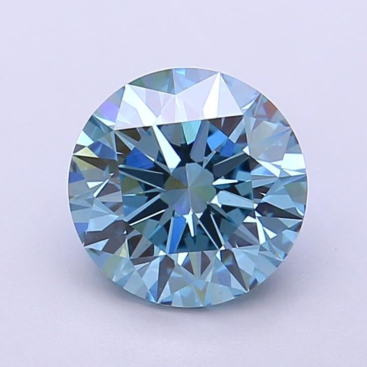 2.09 Ct. Fancy Vivid Blue Round Lab Grown Diamond