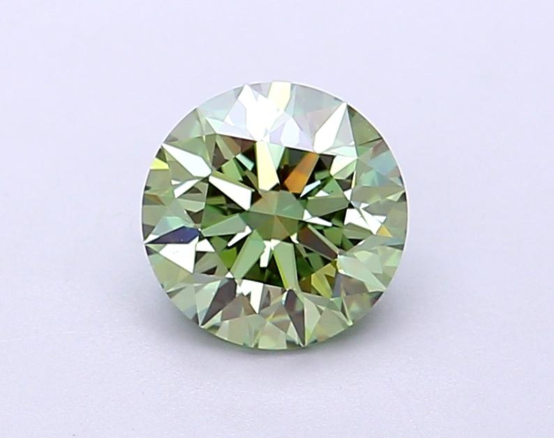 1.13 Ct. Fancy Vivid Green Round Lab Grown Diamond