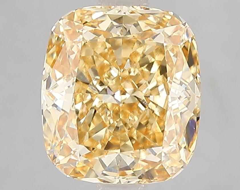 3.06 Ct. Fancy Intense Yellow Cushion Lab Grown Diamond