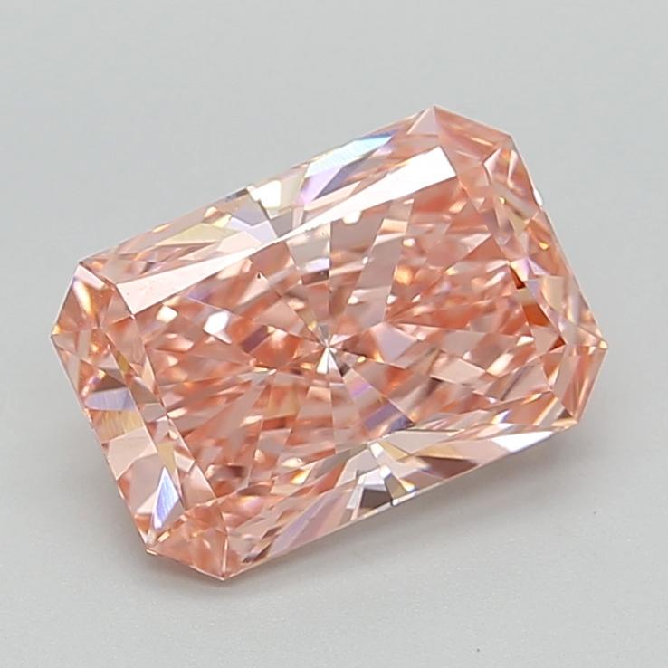 3.00 Ct. Fancy Vivid  Pink Radiant Lab Grown Diamond