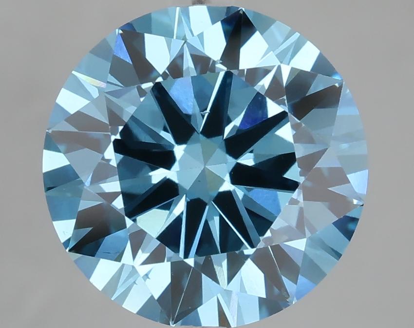 4.00 Ct. Fancy Vivid Blue Round Lab Grown Diamond