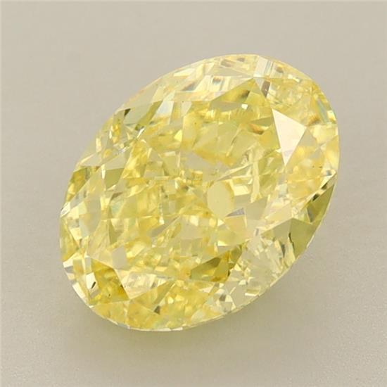 1.88 Ct. Fancy Vivid Yellow Oval Lab Grown Diamond