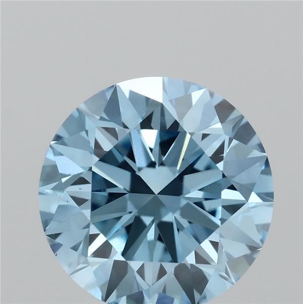 2.00 Ct. Fancy Vivid Blue Round Lab Grown Diamond