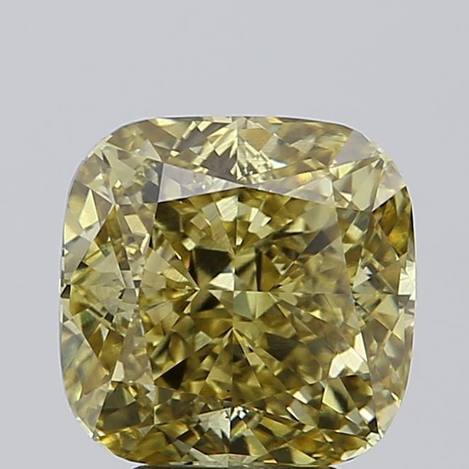 5.01 Ct. Fancy Intense Yellow Cushion Lab Grown Diamond