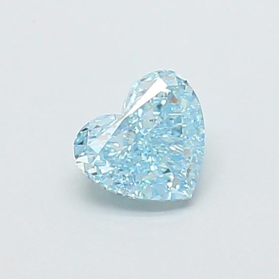 0.49 Ct. Fancy Intense Blue Heart Lab Grown Diamond