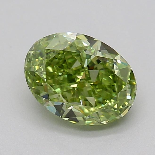 1.01 Ct. Fancy Vivid  Green Oval Lab Grown Diamond