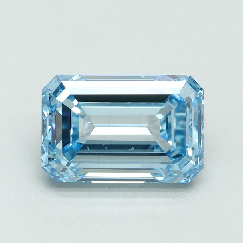 3.03 Ct. Fancy Intense Blue Emerald Lab Grown Diamond