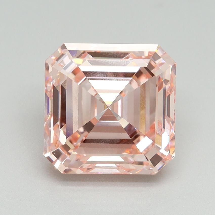 5.03 Ct. Fancy Vivid Pink Asscher Lab Grown Diamond