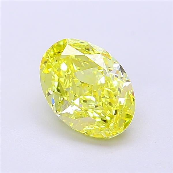 1.34 Ct. Fancy Intense  Yellow Oval Lab Grown Diamond